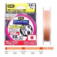 DUEL Hardcore X8 Eging [Milky Orange] 150m #0.8 (16lb)