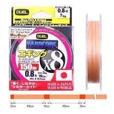 DUEL Hardcore X8 Eging [Milky Orange] 150m #0.8 (16lb)