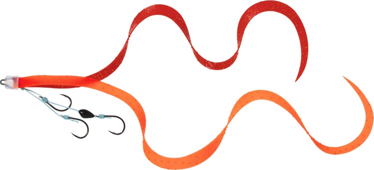 DAIWA Kohga Unit Beta SS Y.S.Curly 3 Hooks #Koga orange + Red Lame
