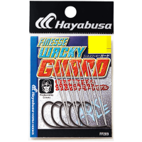 HAYABUSA Finesse Wacky Guard [Black Nickel] #1/0 (5pcs)