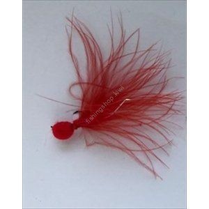 MUKAI Light Bomb 1.6g Long Feather #1 Bytes Red