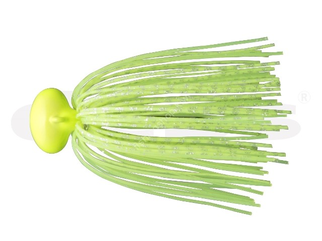 DEPS Hype Football Jig 5/8oz Silicone Skirt #54 Chart Silver