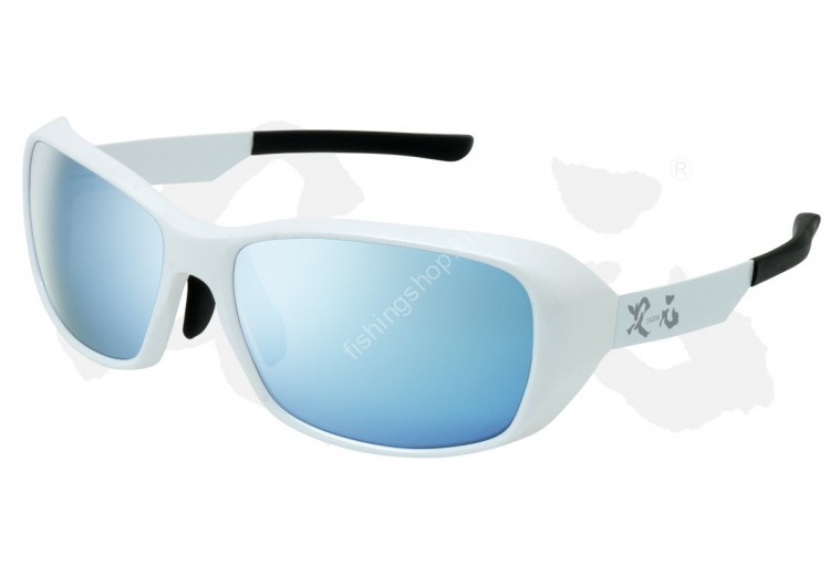 DEPS Jigen Definder Pearl White Frame TRUEVIEW SPORTS / BLUE SILVER MIRROR