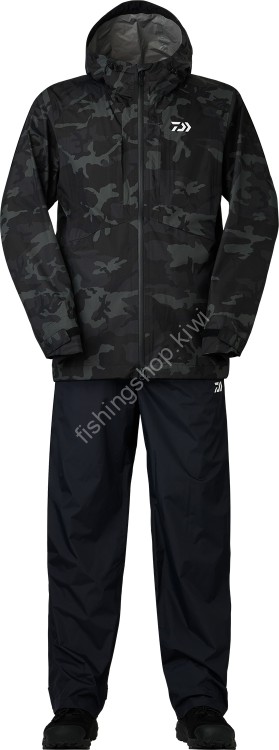 DAIWA DR-3324 Rainmax Compact Rain Suit (Black Camo) XL