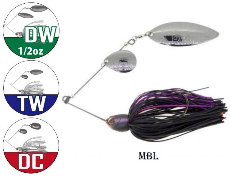 BERKLEY Dex Spinnerbait 3/8oz DC #MBL Matte Black