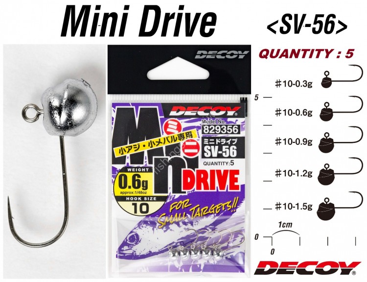 DECOY Mini Drive SV-56 [W Nickel] 0.9g #10 (5pcs)