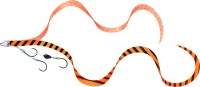 DAIWA Kohga Unit Beta SS Y.S.Curly 3 Hooks #Orange Zebra + Keimura Orange
