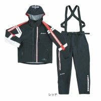 TSURI MUSHA A01403 Technical Arm 3 Layer Rain Suit [Red] L