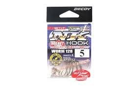 DECOY NK Hook Worm128 [Silky Black] #5 (5pcs)