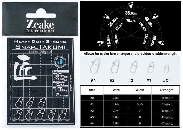 ZEAKE Heavy Duty Strong Snap_Takumi ZTS#0 (8pcs)