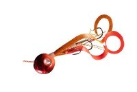 START TG45TS-09 2step TG Triple Hook Short Curly Complete 45g #09 Keiko Orange Red
