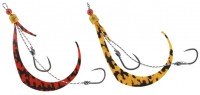 JACKALL BinBin Switch Spare Rubber Hook Set #9/#9 Orange & Red / ShimaShima Set