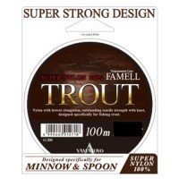 YAMATOYO Famell Trout Nylon Line [Gray] 100m #0.9 (5lb)