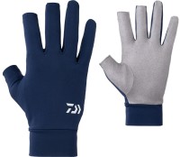 DAIWA DG-6723 Ice Dry UV Cut Cool Gloves (3fingers cut) Navy M