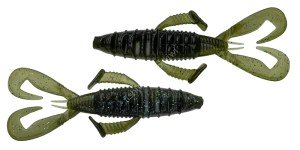NORIES Front Flapper Curly 4" #523 Blue Gill/Dark Watermelon Back