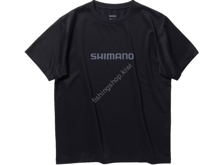 SHIMANO SH-021W Dry Logo T-shirt Short Sleeve (Black) L