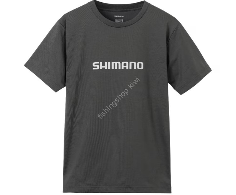 SHIMANO SH-021W Dry Logo T-shirt Short Sleeve Charcoal 2XL