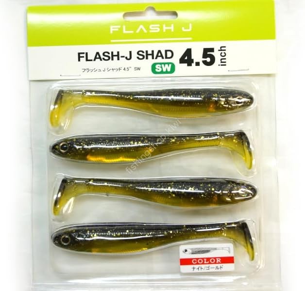FISH ARROW Flash J Shad SW 4.5'' #156 Night/Gold (4pcs)