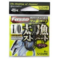 SASAME Tachiuo Straight Hook DTS22 [Fluorine] #1/0 (6pcs)