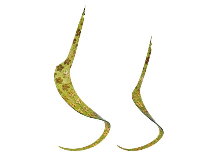 GAMAKATSU Sakura Gen Silicone Tie Mega Single Curly 19-430 #69 Green Golden Cherry Sakura