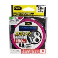 DUEL Hardcore X8 Eging [10m x Green&White&Pink] 150m #0.8 (16lb)