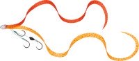 DAIWA Kohga Unit Beta SS Y.S.Curly 3 Hooks #Mikan Lame + Nakai Orange