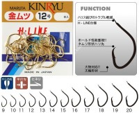 KINRYU H11130 H-Line Mutsu Hook L-pack #11 Gold (38pcs)
