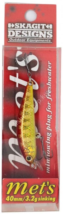 SKAGIT DESIGNS METS 40FS 3.2 g Red Gold Yamame Vertical Holo