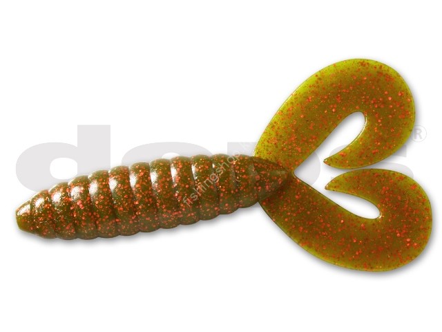 DEPS DeathAdder Hog Twin-Tail 6'' #65 Green Pumpkin/Red Flake