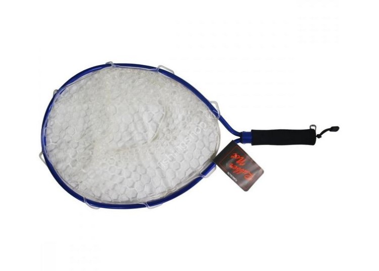 CORMORAN Landing Net Rubber Racket Net II #Blue/Clear