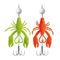 GAMAKATSU 19417 Octorise Ukiuki Claw #05 Chart Glow/Orange UV