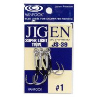 VANFOOK Jigen Super Light Twin JS-39 [Silver] #1 (3pcs)
