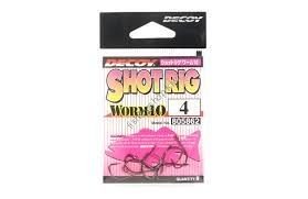 DECOY Shot Rig Worm10 [NS Black] #4 (9pcs)