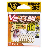 GAMAKATSU 68784 G-Hard V2 Madai (Gold) #10 (8pcs)