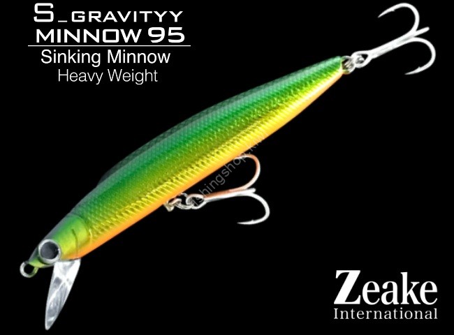 ZEAKE S_Gravityy Minnow 95 # SGM95002 Green Gold Orange Belly