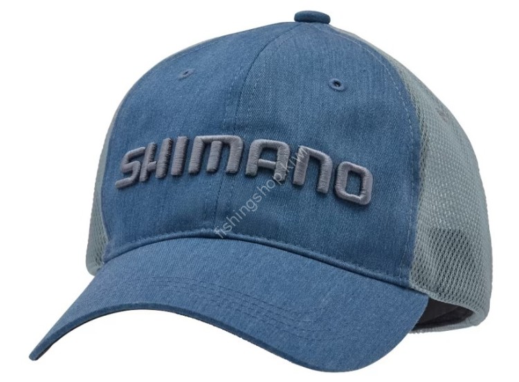SHIMANO CA-008V Twill Mesh Cap (Mix Blue) L