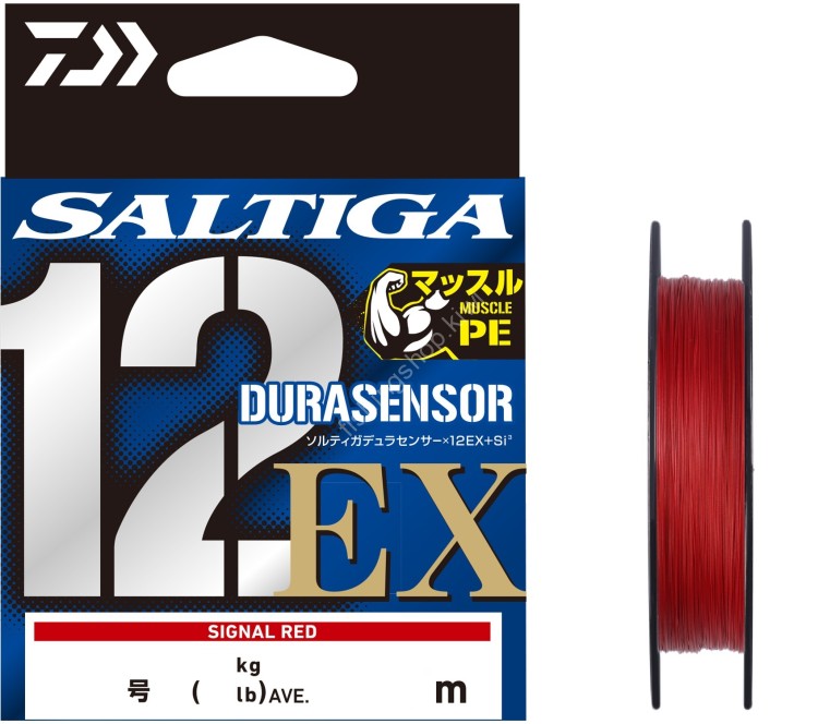 DAIWA UVF Saltiga Dura Sensor x12EX + Si3 [Signal Red] 300m #10 (130lb)