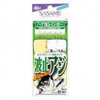 SASAME Hato Aji Hage Kawa Rainbow S-867 [Gold] 5 Hook 3-0.6