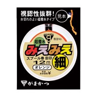 GAMAKATSU MieMie Spool Mark Meijirushi Kiwame Thick [Orange] 12m