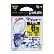 GAMAKATSU Chinu w/Thread 2m [White] #3 (9pcs)