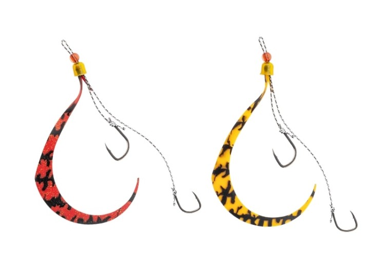 JACKALL Ranbu BinBin Switch Spare Rubber Hook Set #10/#10 Orange & Red/Simashima Set (2SET)