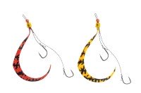 JACKALL Ranbu BinBin Switch Spare Rubber Hook Set #10/#10 Orange & Red/Simashima Set (2SET)