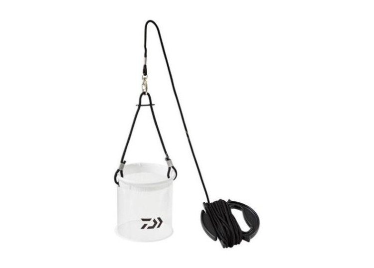 DAIWA Portable Water Bucket 13 A #Clear White DAIWA Portable Water Bucket 13 A #Clear White