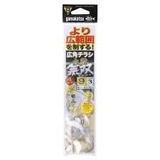 GAMAKATSU Flyer T1 Great Sweetfish Mugen Wide Angle 3-piece rig [Nano Smooth Coat] #9 (4pcs)
