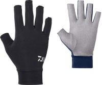 DAIWA DG-6823 Ice Dry UV Cut Cool Gloves (5fingers cut) Black L