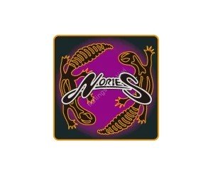 NORIES Design Sticker Gecko S 08 SQ #BK/P Black/Purple Gradation