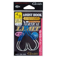 GAMAKATSU Assist Hook Vertical Limit Double Normal [Silver] #3/0 (2pcs)