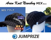 JUMPRIZE jumprize Aran Knit Newsboy Mix Black