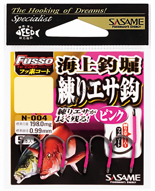 SASAME Kaijou Tsuri Bori Neri Esa Bari N-004 [Pink] #12 (5pcs)