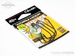 GAMAKATSU Worm Hook Head Lock [NS Black] #3/0 (4pcs)